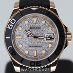 2022 ROLEX YACHT-MASTER ROSE GOLD DIAMOND DIAL 40MM 126655