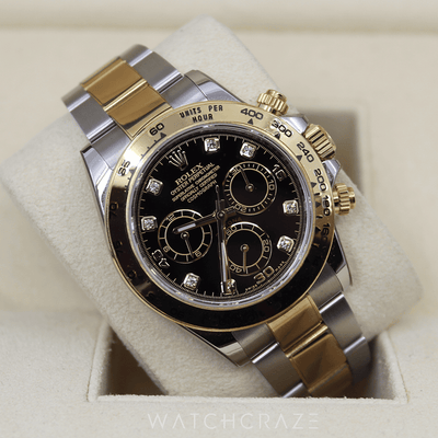 2020 ROLEX DAYTONA TWO TONE DIAMOND MARKERS 40MM 116503