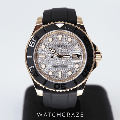 2022 ROLEX YACHT-MASTER ROSE GOLD DIAMOND DIAL 40MM 126655