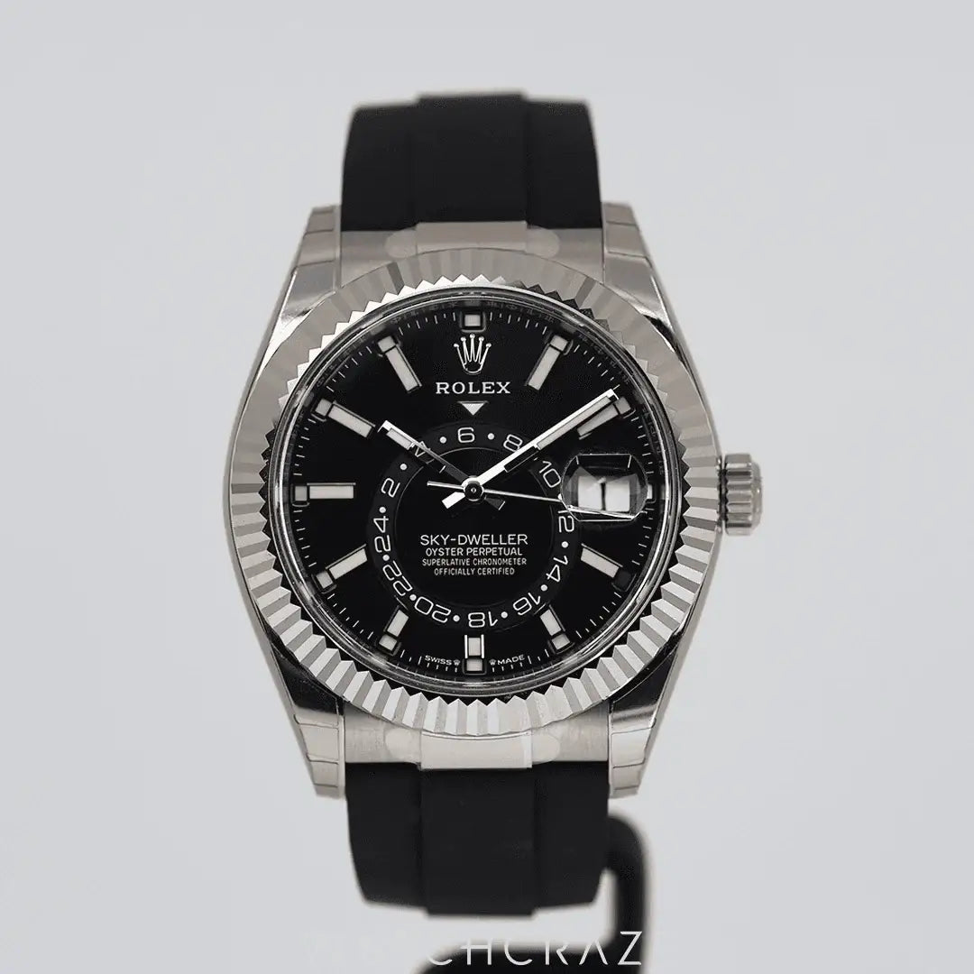2024 ROLEX SKY-DWELLER WHITE GOLD OYSTERFLEX 42MM 336239