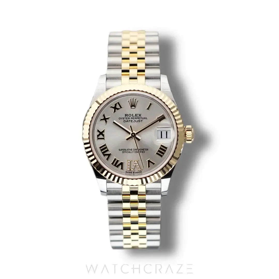 2024 ROLEX DATEJUST TWO TONE YELLOW GOLD AND STEEL SILVER DIAL 31MM 278273