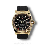 2023 ROLEX SKYDWELLER OYSTERFLEX BLACK DIAL 42MM 326238