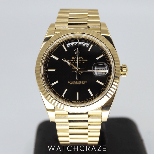 2021 ROLEX DAY-DATE 40 YELLOW GOLD ARABIC DIAL 228238