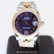 2023 ROLEX DATEJUST TWO TONE PURPLE DIAL 31MM 278271