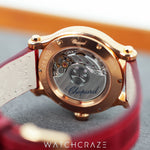 2024 CHOPARD HAPPY SPORT ROSE GOLD RED DIAL 33MM 275378-5005