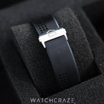 TAG HEUER CAREERA CALIBRE 16 BLACK DIAL RUBBER STRAP CV201AH.FT6014