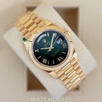 2025 ROLEX DAY-DATE 40 YELLOW GOLD GREEN OMBRÉ 228238-0069