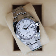 2020 ROLEX DATEJUST WHITE ROMAN DIAL STEEL 41MM 126300
