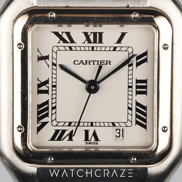 CARTIER PANTHERE TWO TONE YELLOW GOLD AND STEEL WHITE ROMAN DIAL 29MM 183949