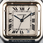 CARTIER PANTHERE TWO TONE YELLOW GOLD AND STEEL WHITE ROMAN DIAL 29MM 183949
