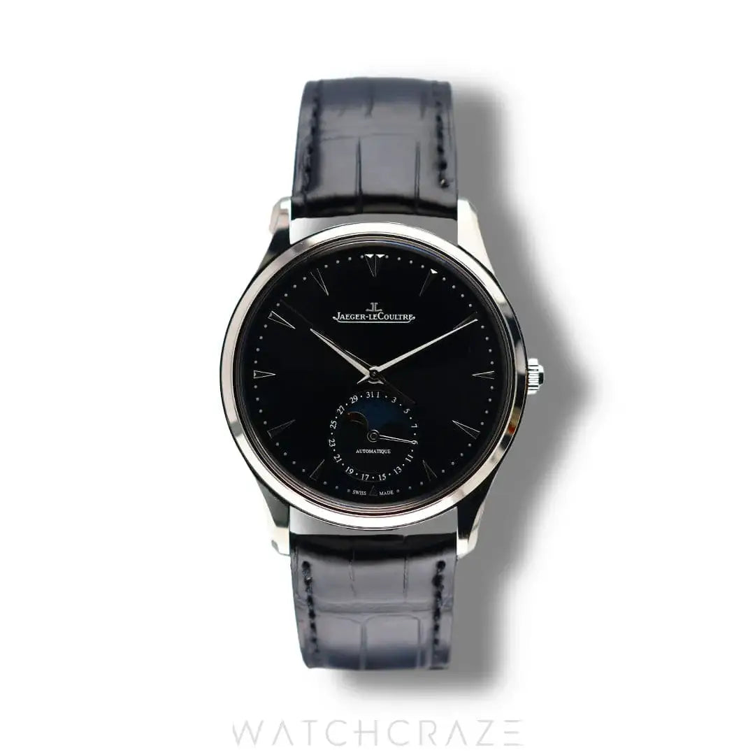 2017 JAEGER LE-COULTRE MASTER ULTRA THIN MOONPHASE BLACK DIAL 39MM Q1368470