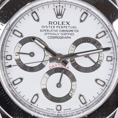 2012 ROLEX DAYTONA COSMOGRAPH STEEL WHITE DIAL 40MM 116520