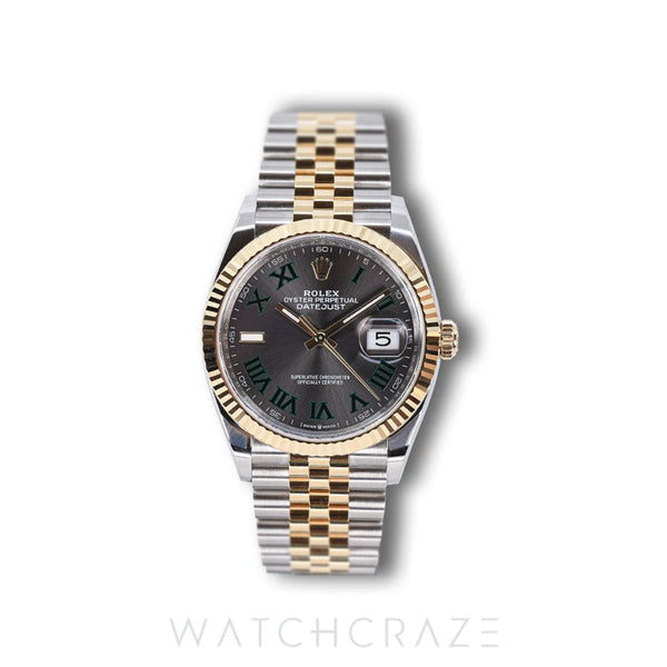 2025 ROLEX DATEJUST TWO TONE WIMBLEDON DIAL 36MM 126233