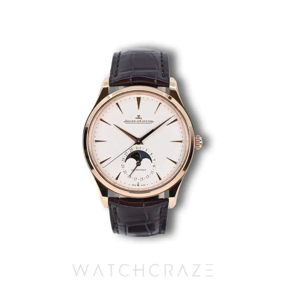 2023 JAEGER LE-COULTRE MASTER ULTRA THIN MOONPHASE ROSE GOLD WHITE DIAL 39MM Q1362510
