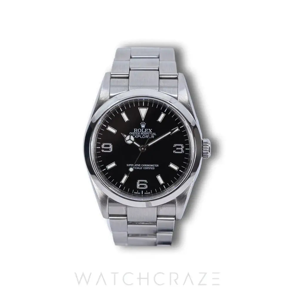 2009 ROLEX EXPLORER BLACK DIAL STEEL 36MM 114270
