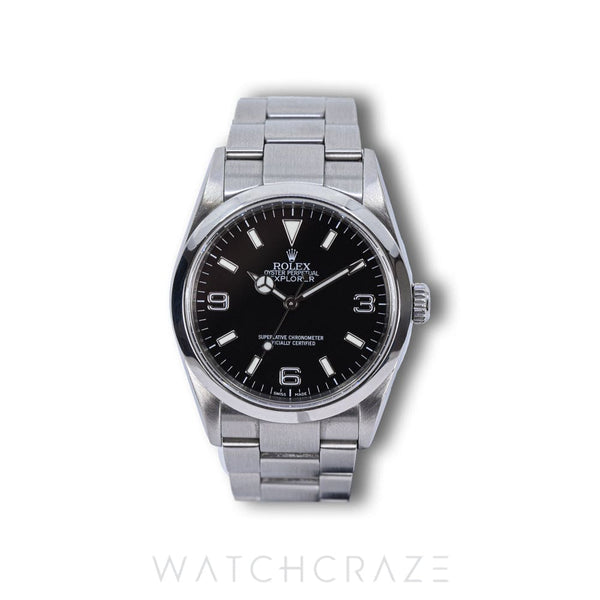 2009 ROLEX EXPLORER BLACK DIAL STEEL 36MM 114270