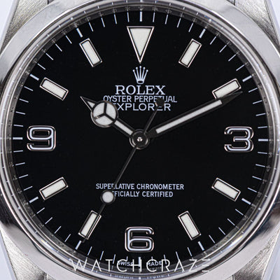 2009 ROLEX EXPLORER BLACK DIAL STEEL 36MM 114270