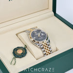 2025 ROLEX DATEJUST TWO TONE WIMBLEDON DIAL 36MM 126233