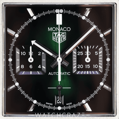 2021 TAG HEUER MONACO GREEN DIAL CALIBRE HEUER 02 CBL2116.FC6497