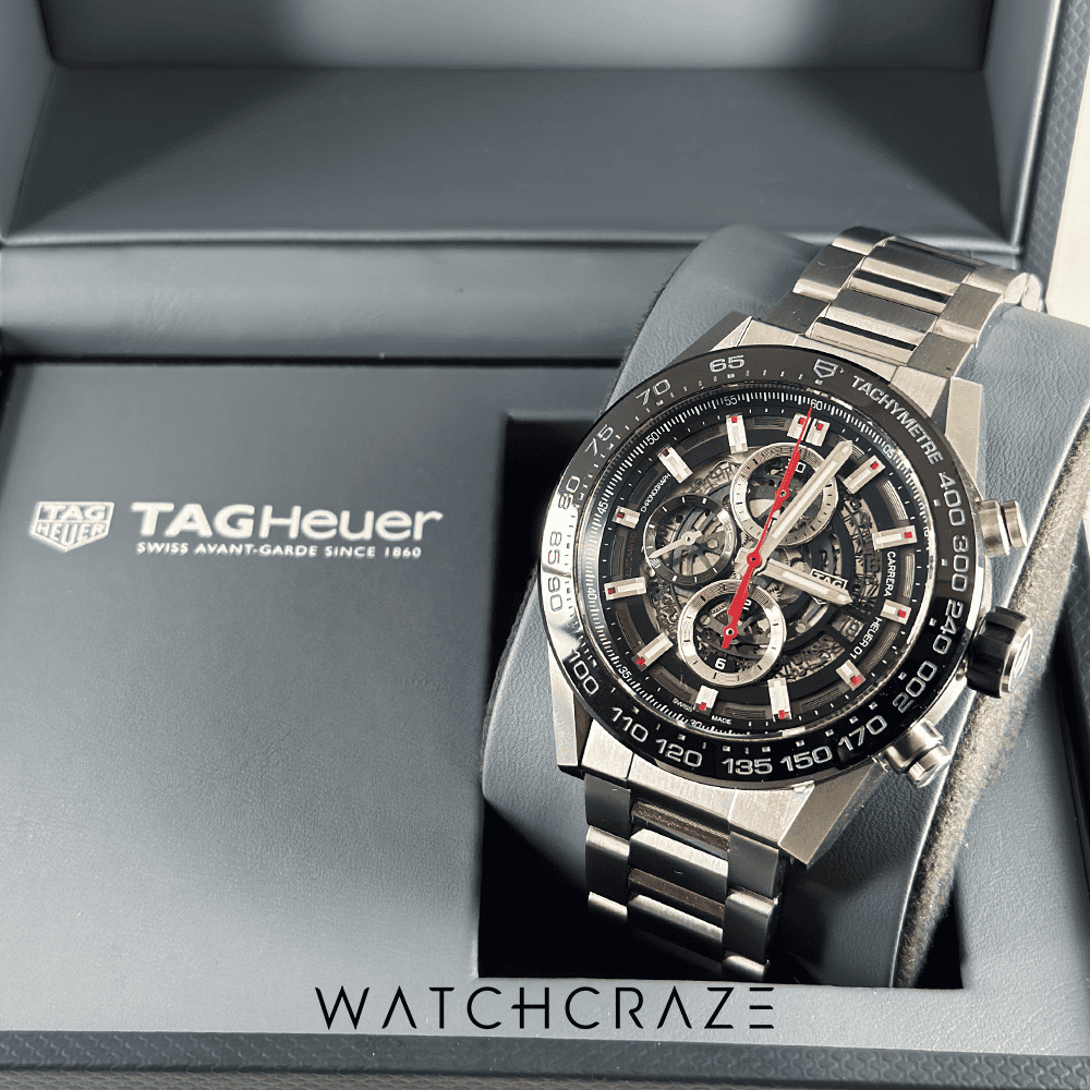 2019 TAG HEUER CARRERA CALIBRE HEUER 01 SKELETON DIAL 45MM CAR2A1W.BA0