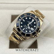 2022 ROLEX SUBMARINER YELLOW GOLD 41MM BLACK 126618LN