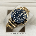 2022 ROLEX SUBMARINER YELLOW GOLD 41MM BLACK 126618LN