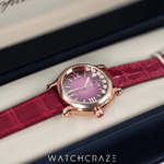 2024 CHOPARD HAPPY SPORT ROSE GOLD RED DIAL 33MM 275378-5005
