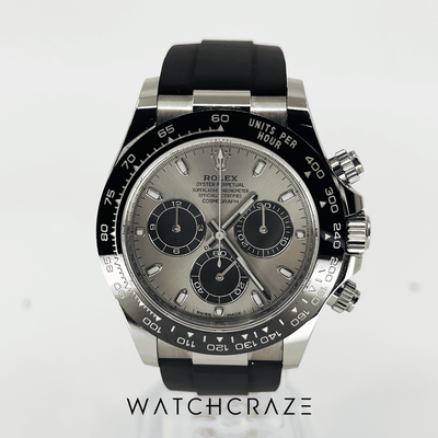 2020 ROLEX DAYTONA OYSTERFLEX WHITE GOLD GREY DIAL ‘KOALA’ 40MM 116519LN