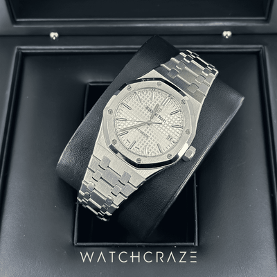 2017 AUDEMARS PIGUET ROYAL OAK WHITE DIAL 37MM 15450ST