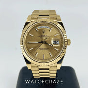 2021 ROLEX DAY-DATE 40 YELLOW GOLD CHAMPAGNE DIAL 228238