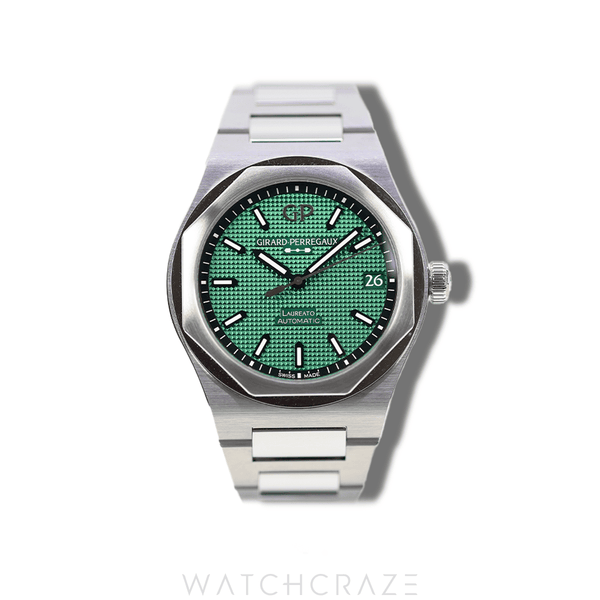 2024 GIRARD-PERREGAUX LAUREATO 42MM GREEN DIAL 81010-11-3153-1CM