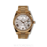 2023 ROLEX DAY-DATE YELLOW GOLD SILVER DIAL 40MM 228238