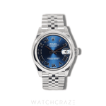 2024 ROLEX DATE-JUST  STEEL BLUE DIAL ROMAN NUMERALS 31MM 278240