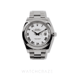 2020 ROLEX DATEJUST WHITE ROMAN DIAL STEEL 41MM 126300