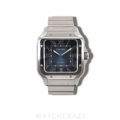 2022 CARTIER SANTOS LARGE  BLUE DIAL WSSA0030