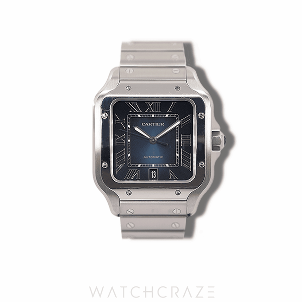 2022 CARTIER SANTOS LARGE  BLUE DIAL WSSA0030