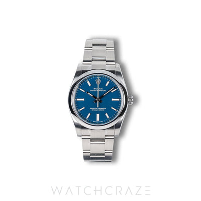 2026 ROLEX OYSTER PERPETUAL BLUE DIAL 34MM 124200