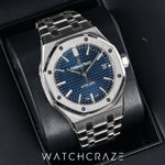 2021 AUDEMARS PIGUET ROYAL OAK BLUE DIAL 37MM 15450ST.OO.1256ST.03