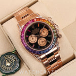 2018 ROLEX ROSE GOLD RAINBOW DAYTONA AFTERMARKET DIAL 116505
