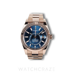 2024 ROLEX SKY-DWELLER ROSE GOLD BLUE DIAL 42MM 336935