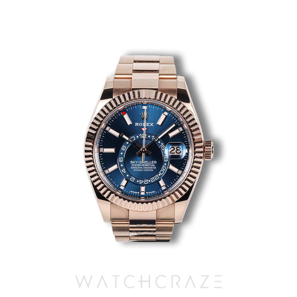 2024 ROLEX SKY-DWELLER ROSE GOLD BLUE DIAL 42MM 336935