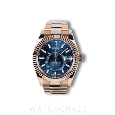 2024 ROLEX SKY-DWELLER ROSE GOLD BLUE DIAL 42MM 336935
