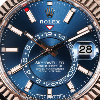 2024 ROLEX SKY-DWELLER ROSE GOLD BLUE DIAL 42MM 336935