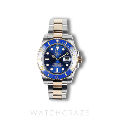 2017 ROLEX SUBMARINER DATE TWO TONE YELLOW GOLD AND STEEL BLUE DIAL 40MM 116613LB