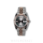 2024 ROLEX DATEJUST TWO TONE ROSE GOLD AND STEEL WIMBLEDON DIAL 41MM 126331