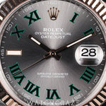 2024 ROLEX DATEJUST TWO TONE ROSE GOLD AND STEEL WIMBLEDON DIAL 41MM 126331