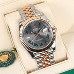 2024 ROLEX DATEJUST TWO TONE ROSE GOLD AND STEEL WIMBLEDON DIAL 41MM 126331