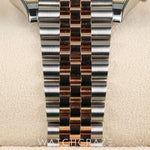2024 ROLEX DATEJUST TWO TONE ROSE GOLD AND STEEL WIMBLEDON DIAL 41MM 126331