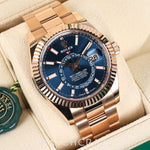 2024 ROLEX SKYDWELLER ROSE GOLD BLUE DIAL 42MM 336935