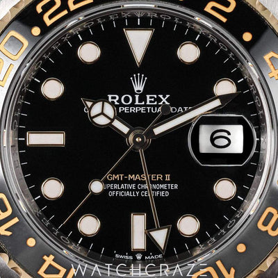 2024 ROLEX GMT MASTER 2 GMT2 TWO TONE YELLOW GOLD AND STEEL 'ZOMBIE' 41MM 126713GRNR